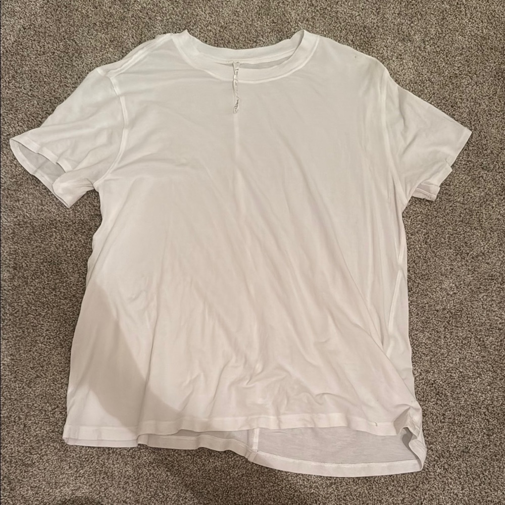 Lululemon White Boyfriend Tee